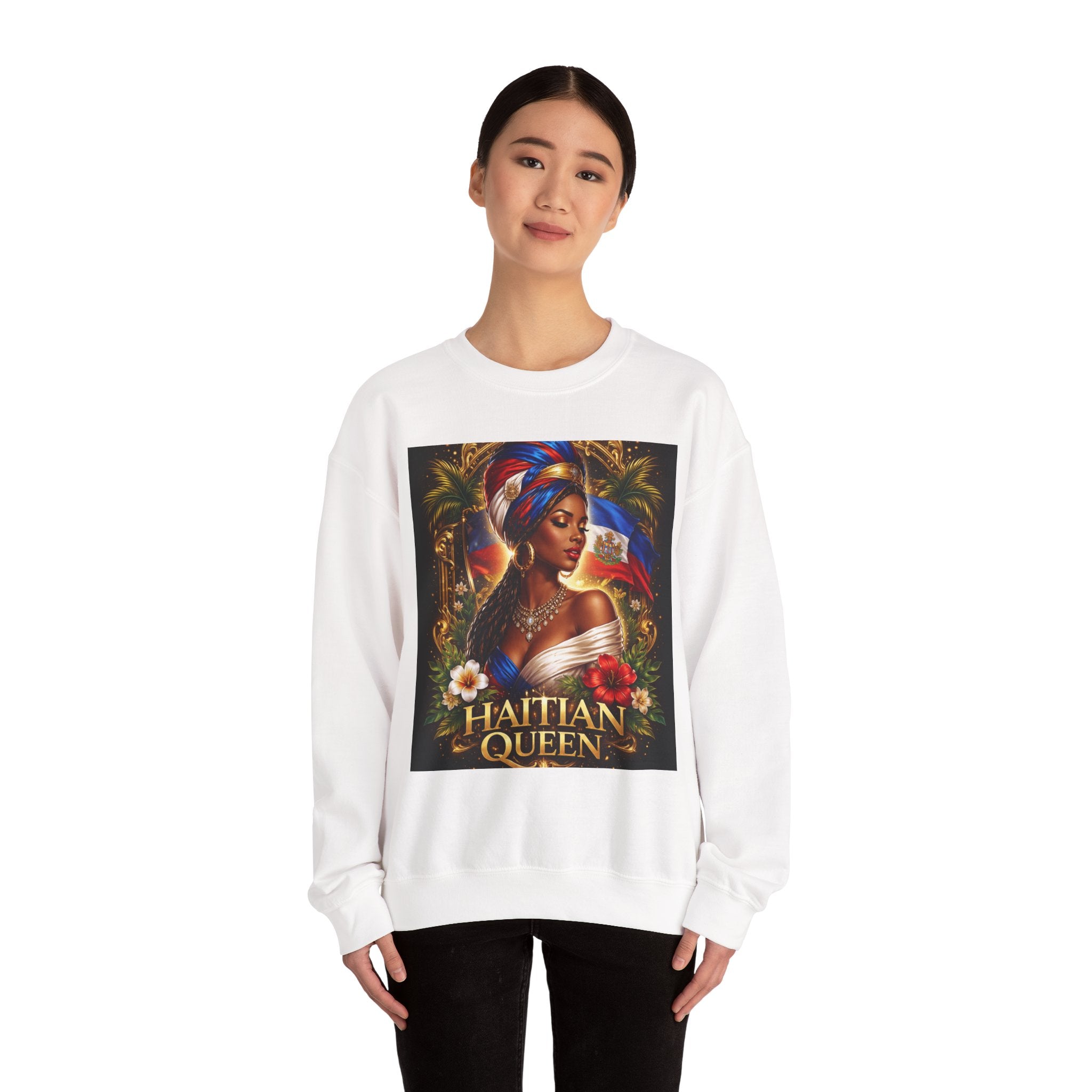 Sweatshirt — Haitian Queen Graphic Crewneck (Pride & Heritage)