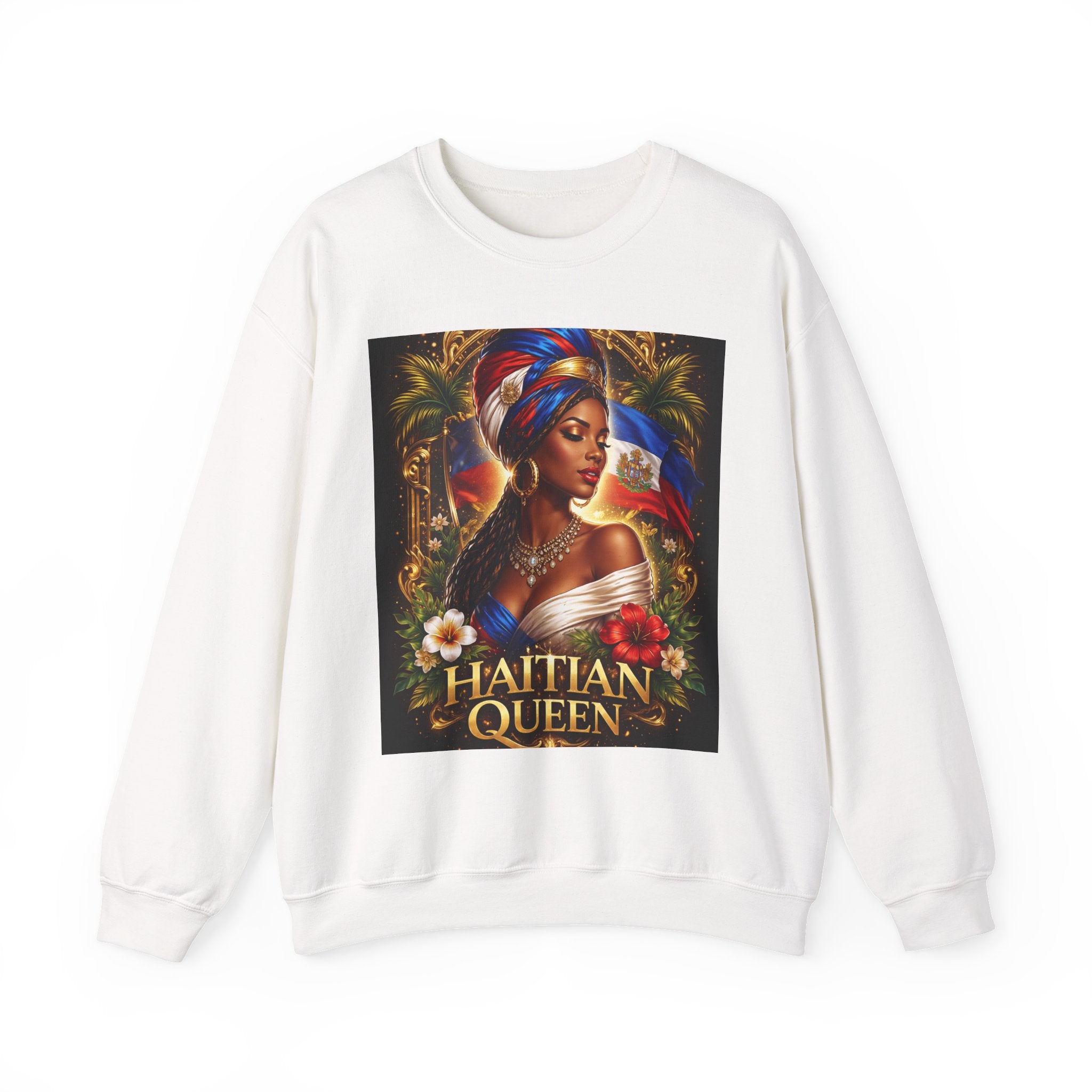 Sweatshirt — Haitian Queen Graphic Crewneck (Pride & Heritage)