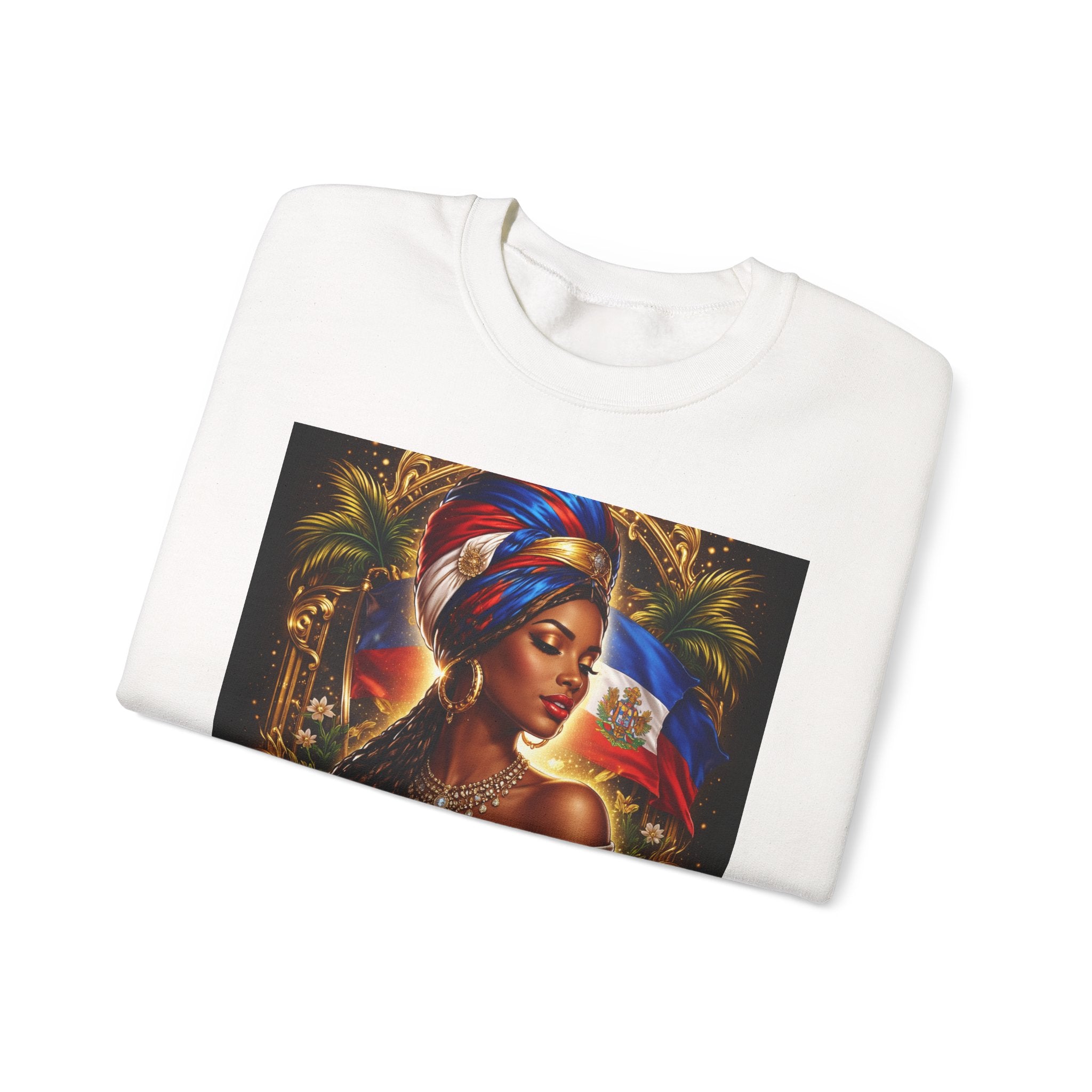 Sweatshirt — Haitian Queen Graphic Crewneck (Pride & Heritage)